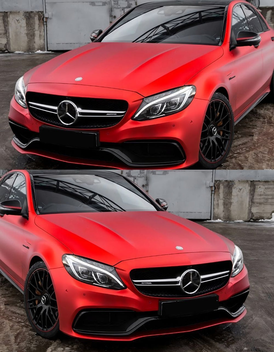 Mercedes C W205 S205 14-18 C63  Griglia Look AMG - C63 con supporto Camera 360°