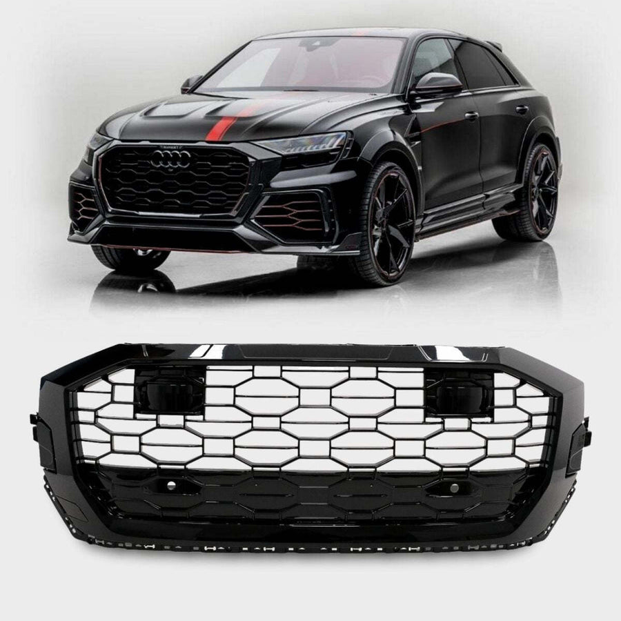 per AUDI Q8 2018-2020 Griglia Anteriore Sport RSQ8 Design Nero