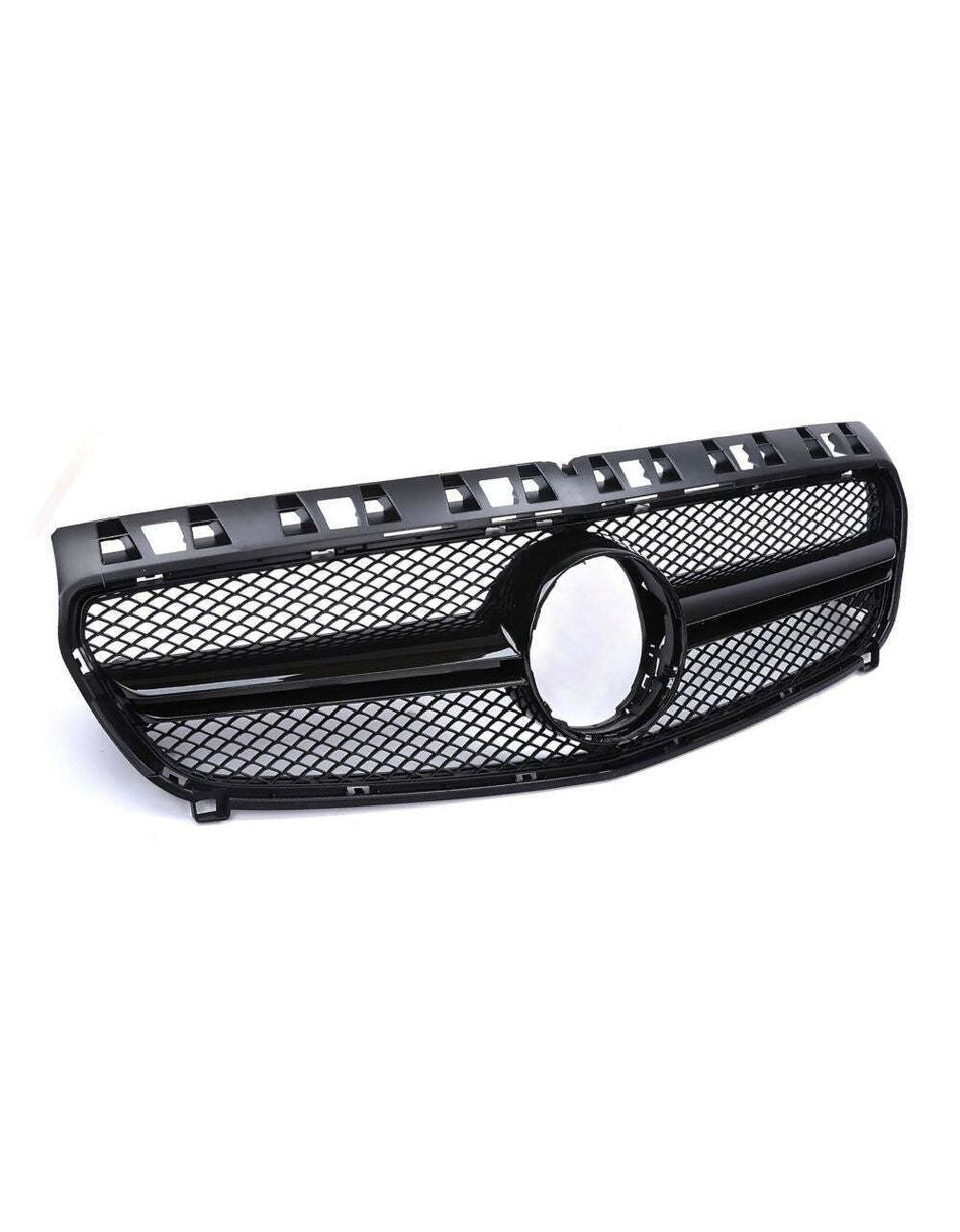 per Mercedes A W176 12-15 Griglia Anteriore Nero Lucido Look AMG