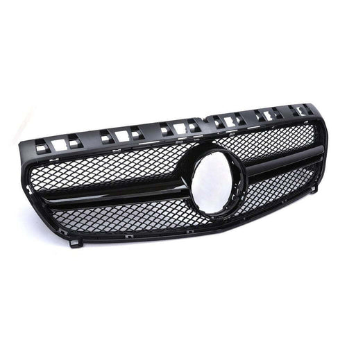 per Mercedes A W176 12-15 Griglia Anteriore Nero Lucido Look AMG