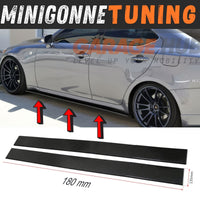 Sotto MINIGONNE NERO LUCIDO per AUDI A1, TT, GOLF 4 5 6 7, Peugeot 206 207