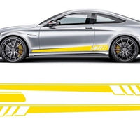 Adesivo per decalcomanie laterali in vinile giallo opaco per Mercedes Classe C C