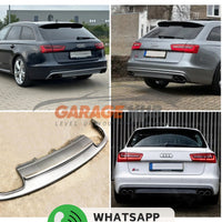DIFFUSORE S6 per AUDI A6 C7 (2012-2015) sia AVANT che BERLINA -> ABS SILVER