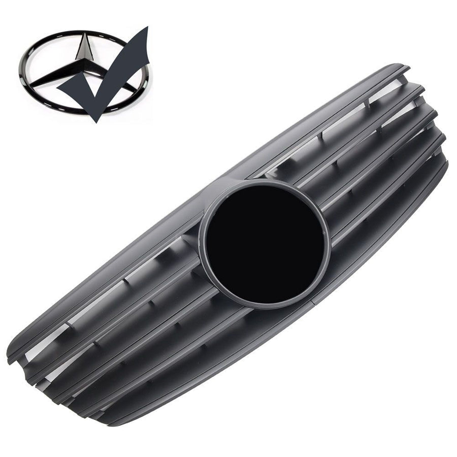 Griglia sportiva per Mercedes W211 S211 E FINO AL 2006 nero opaco AMG LOOK