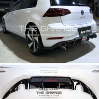 DIFFUSORE POSTERIORE con LED per VW GOLF 7.5 dal 2017  Nero Lucido