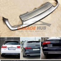 DIFFUSORE S6 per AUDI A6 C7 (2012-2015) sia AVANT che BERLINA -> ABS SILVER