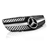 per Mercedes SL R230 01-06 Griglia Radiatore Nero Cromato AMG