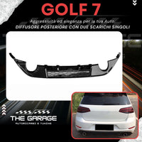 DIFFUSORE POSTERIORE per VW GOLF 7 TDI GTD dal 2013 per due terminali singoli