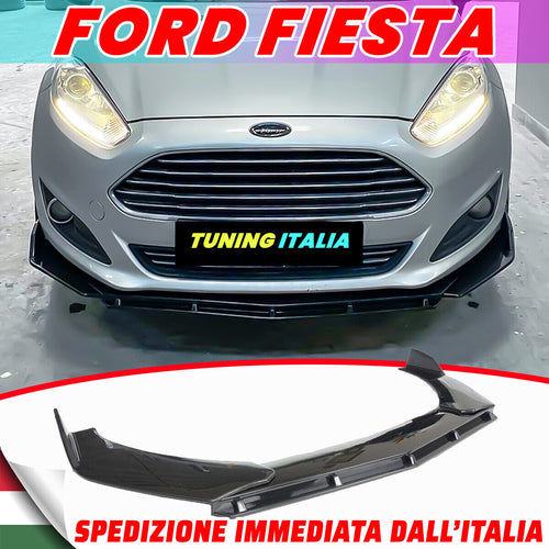 Ford Fiesta MK7 V VI Diffusore Anteriore *SPORT STYLE* ABS Spoiler Sotto Para...