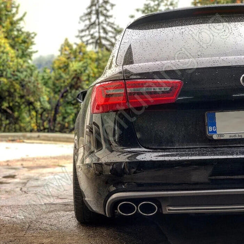 DIFFUSORE ✨S6 UPGRADE✨ per AUDI A6 C7 2012-2015 (SLINE) POSTERIORE SOTTO PARA...