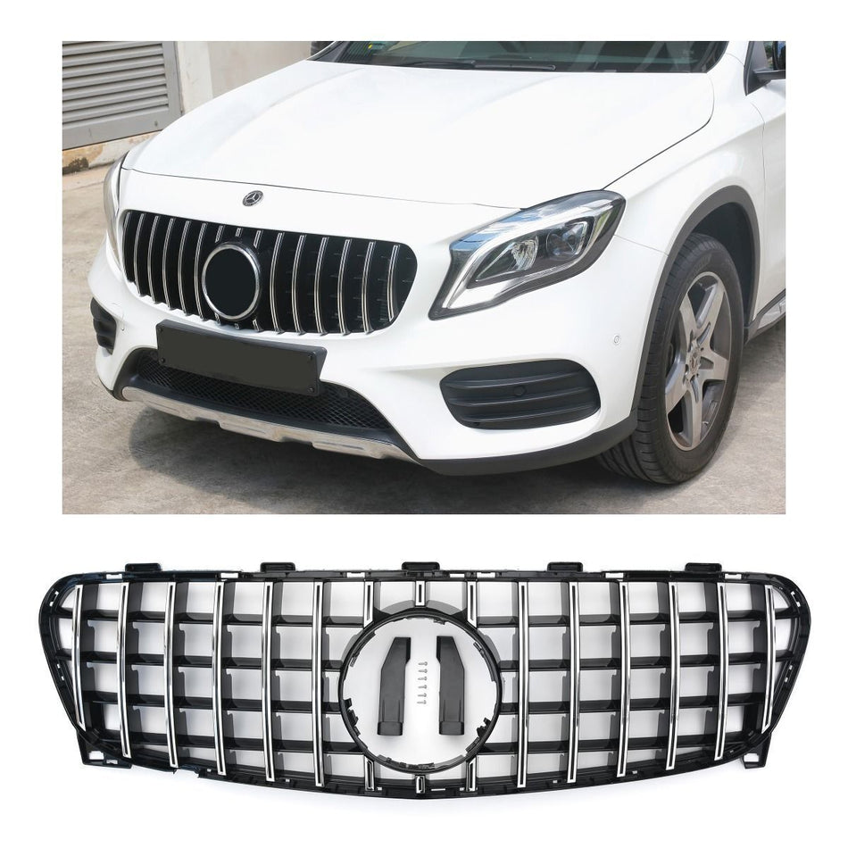 per Mercedes GLA X156 2017-2019 Griglia GT-R Panamericana Cromata