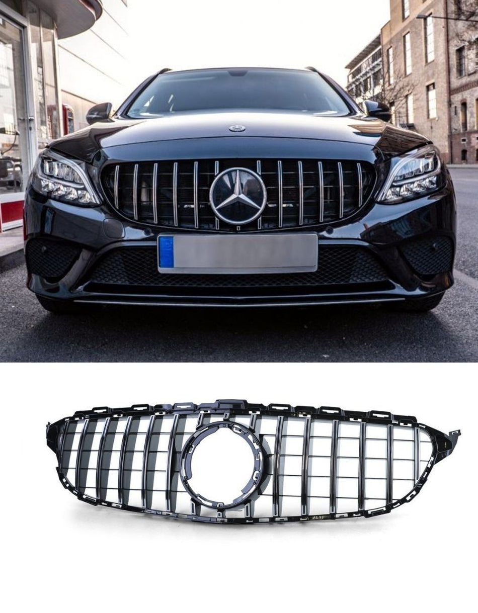per Mercedes C205 Coupe 18-21 Griglia Anteriore Panamericana AMG