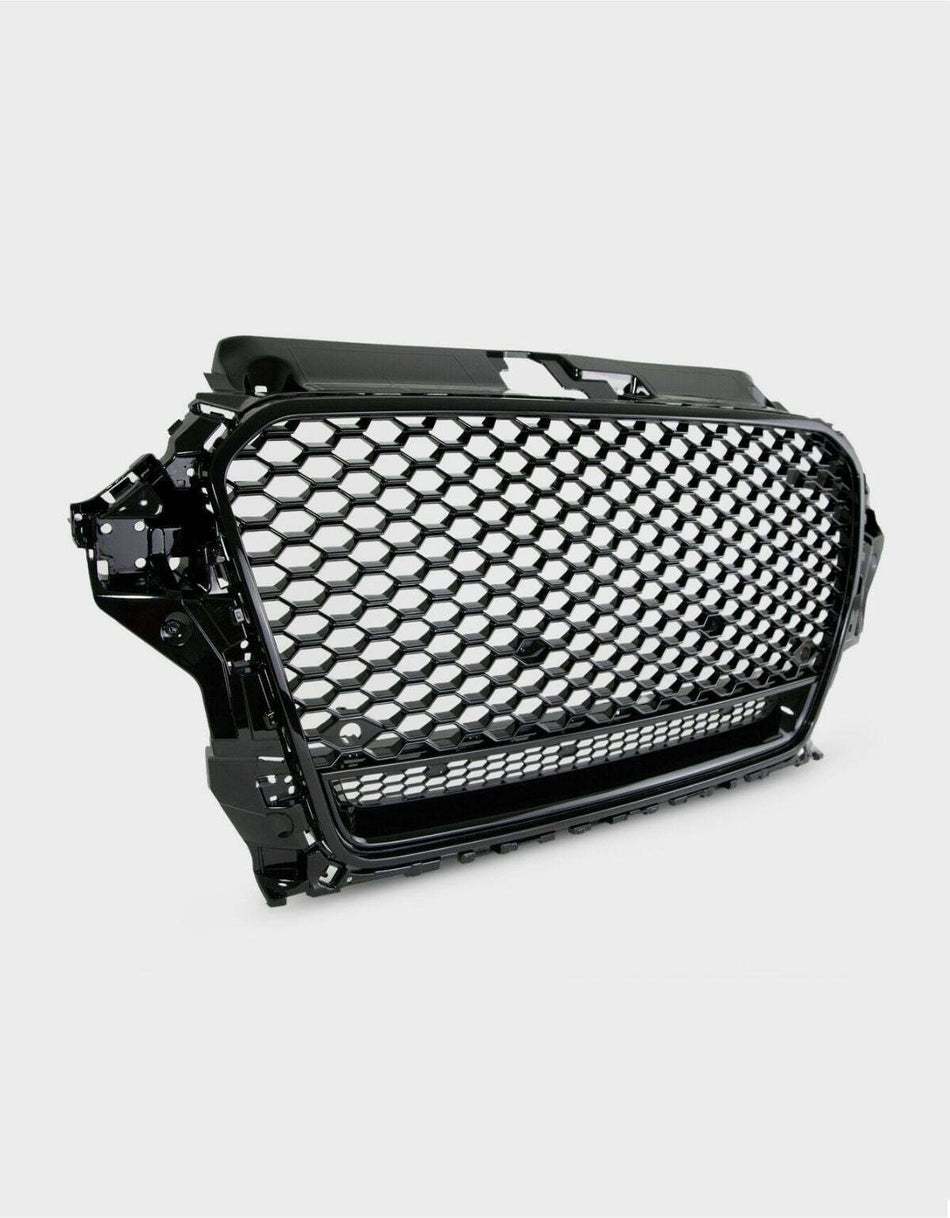 per AUDI A3 8V 2012-2016 Griglia RS Look a Nido D'ape Nero PDC