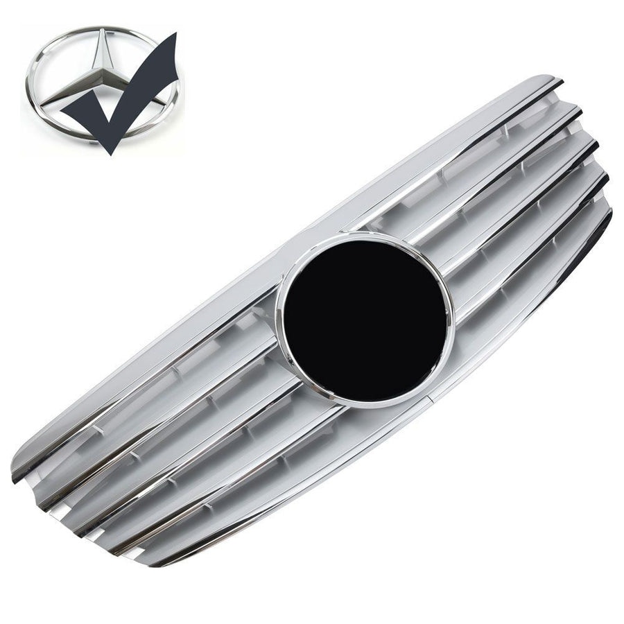 Griglia sportiva per Mercedes W211 S211 E 2002-04 / 2006 cromata AMG LOOK