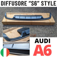 Diffusore Posteriore LOOK RS per -> AUDI A6 4G C7 (2015-2018) -> SOLO per SLINE