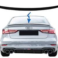 Spoiler per bagagliaio per Audi A3 8V berlina (2013-up) Piano Black