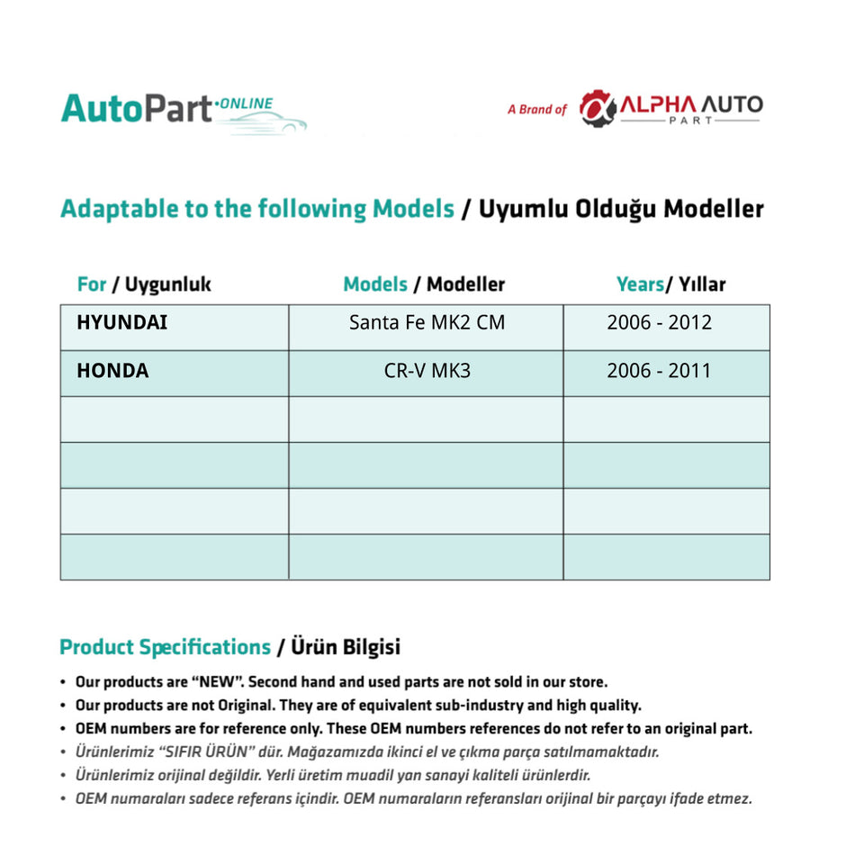 Bloccaggio differenziale posteriore per Hyundai Santa Fe