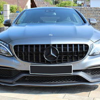 per Mercedes C63 AMG W205 14-21 Griglia Anteriore GTR Look Nero