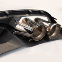 ➡️per AUDI A4 B8 2012-2015 DIFFUSORE Posteriore Replica ABT RS4 + TERMINALI INOX