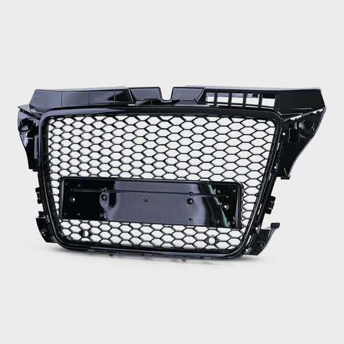 per AUDI A3 8P 8PA 2008-2012 Griglia RS3 Look Nero Lucido con PDC