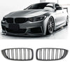 per BMW SERIE 4 F32 GRIGLIA DEL RADIATORE DOPPIO PONTE NERO OPACO