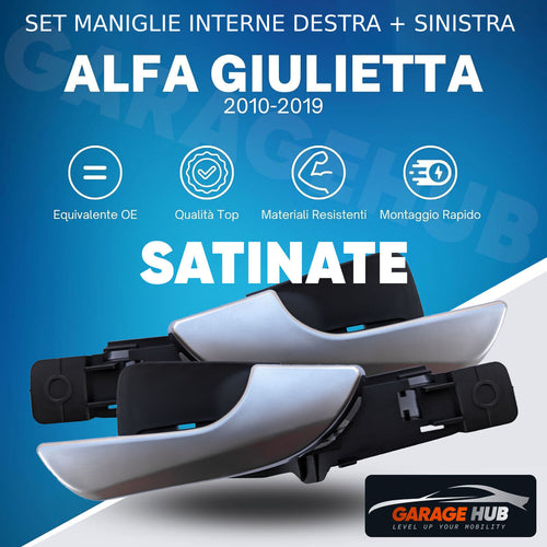 ⭐SET MANIGLIE GIULIETTA SATINATE ANTERIORE DESTRA+SINISTRA - ALTISSIMA QUALITA'