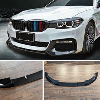 TOP Splitter Lama Spoiler Sotto Paraurti per BMW SERIE 5 G30 M5 LOOK Nero Lucido