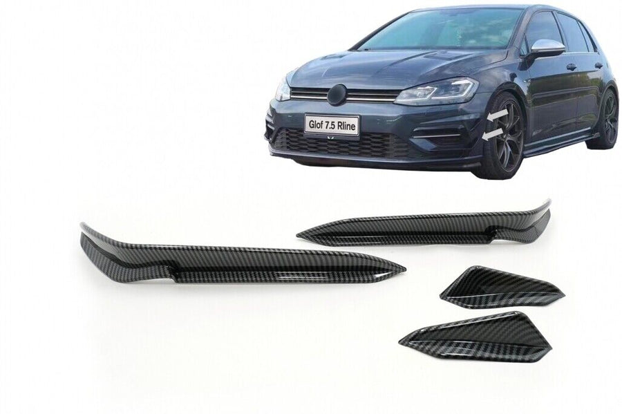 Alette laterali paraurti anteriore per VW Golf 7.5 5G R Hatchback (2017-2020) Ca