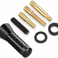 Antenna Estetica per auto Pinna TUNING Nera Carbon-Look Universale + Adattatori