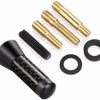 Antenna Estetica per auto Pinna TUNING Nera Carbon-Look Universale + Adattatori