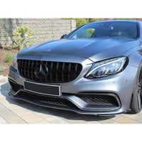 per Mercedes C63 AMG W205 14-21 Griglia Anteriore GTR Look Nero