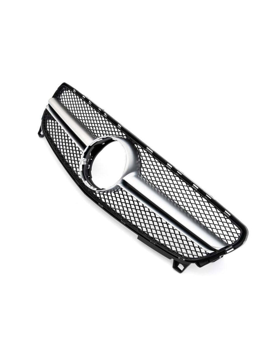 per Mercedes A W176 2015-2018 Griglia Radiatore Nero Argento AMG