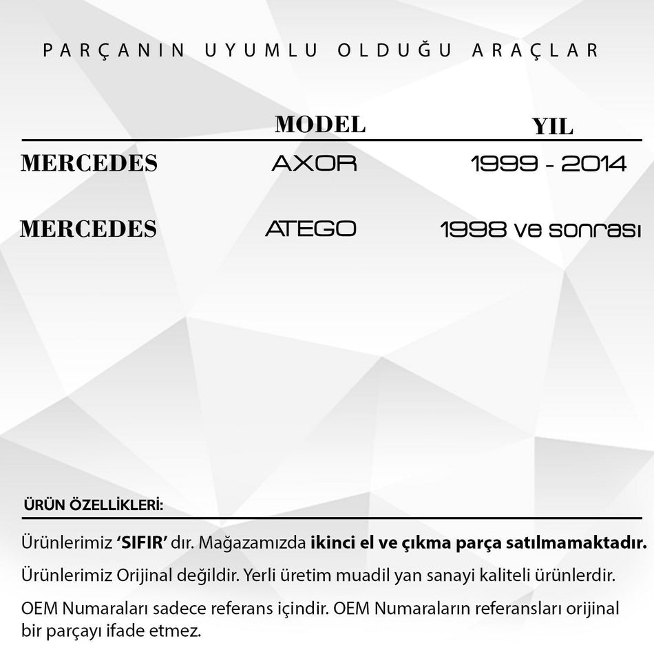 Cavo apriporta destro Mercedes Axor/Atego 610mm