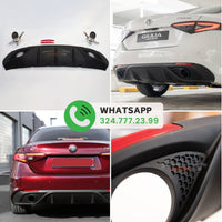 TOP✨DIFFUSORE VELOCE per ALFA ROMEO GIULIA 2015-2022🟢TERMINALI INOX INCLUSI🟢