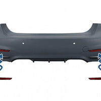 Catarifrangenti rossi per BMW Serie 3 F30 (2011-2019) Solo paraurti posteriore M