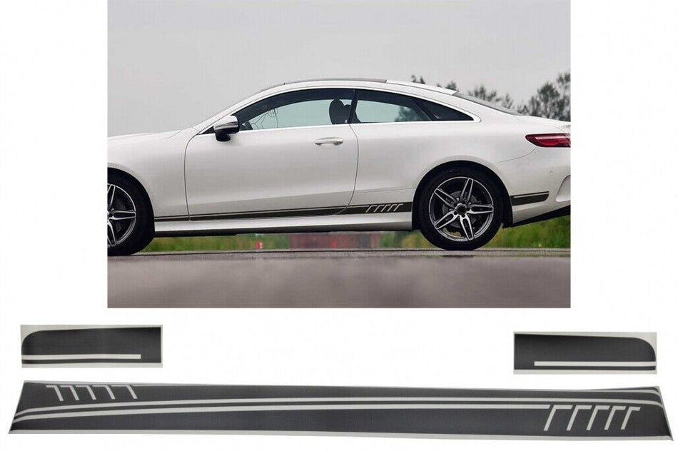 Decalcomanie laterali Adesivo in vinile nero opaco per Mercedes C238 Coupe W212
