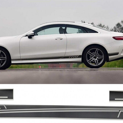 Decalcomanie laterali Adesivo in vinile nero opaco per Mercedes C238 Coupe W212
