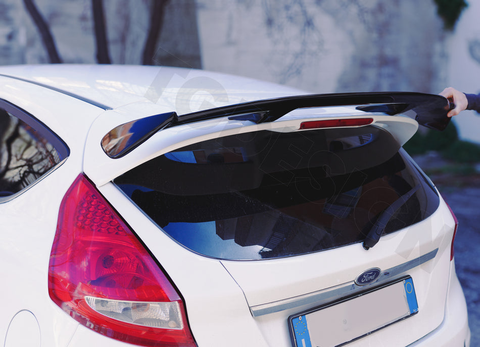 ✨Spoiler Posteriore Tetto Ford Fiesta VI VII MK6 MK7 Nero Lucido PERFETTO