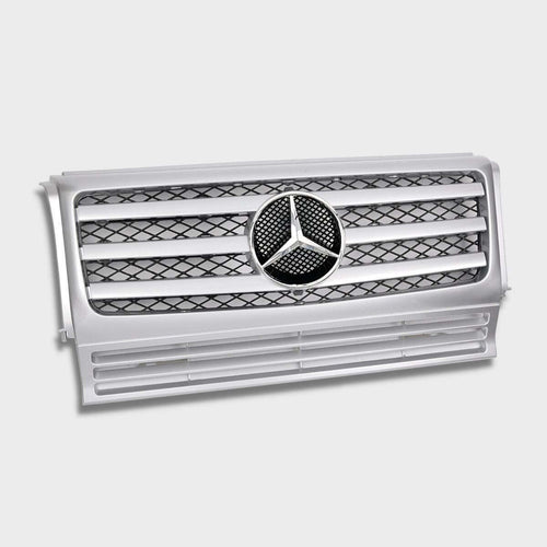 per Mercedes G W463 1990-2017 Griglia Radiatore G63 Look Argento