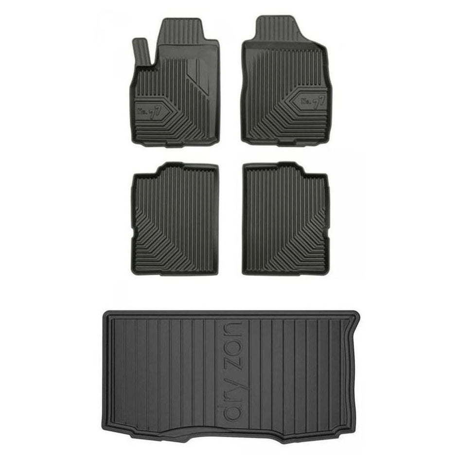 Frogum TPE Tappetini+Portabagagli Set per Fiat Panda II 2003-2012 TPE set di tap