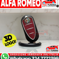 GUSCIO CHIAVE TELECOMANDO 3 TASTI PER ALFA ROMEO,MITO GIULIETTA +LOGO-3D