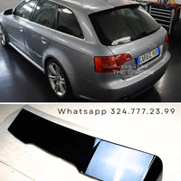 Spoiler Tetto RS4 Design per AUDI A4 B8 Avant *2008-2015* Alettone Nero Lucido
