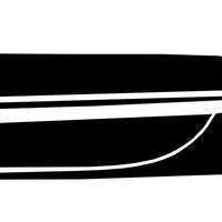 Adesivo per decalcomanie laterali in vinile nero opaco per BMW Serie 3 F30 F31 (