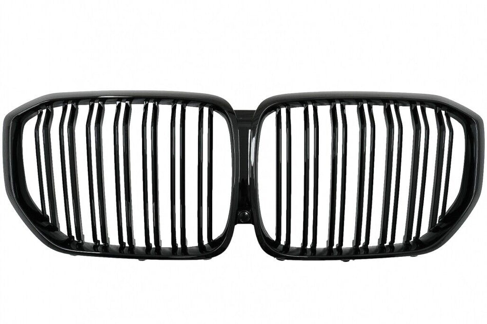 Griglie renali centrali per BMW X5 G05 (2018-up) Double Stripe M Design Piano Bl