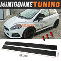 Sotto MINIGONNE NERO LUCIDO per AUDI A1, TT, GOLF 4 5 6 7, Peugeot 206 207