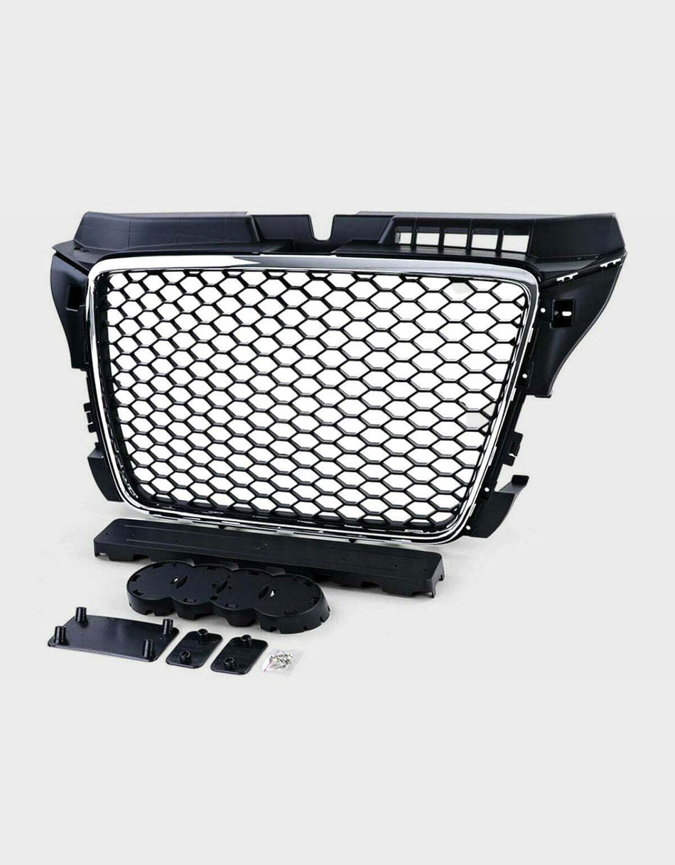 per AUDI A3 8P 8PA 2008-2012 Griglia in Ottica RS3 Nero a Nido D'ape