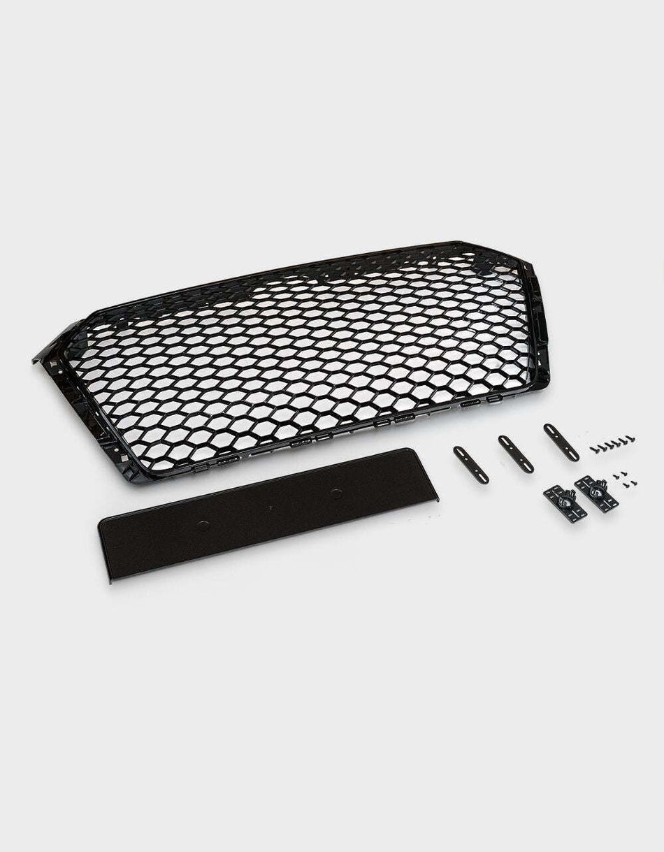 per AUDI A4 B9 2015-2019 Griglia Radiatore RS4 Look Nero Lucido