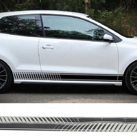 Adesivo per decalcomanie laterali in vinile nero opaco per VW POLO Golf 5 6 7 V