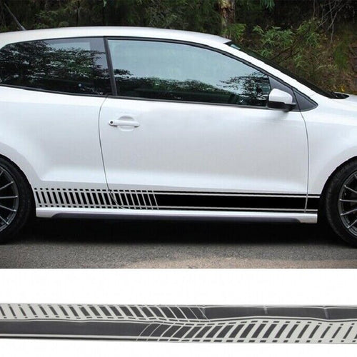 Adesivo per decalcomanie laterali in vinile nero opaco per VW POLO Golf 5 6 7 V