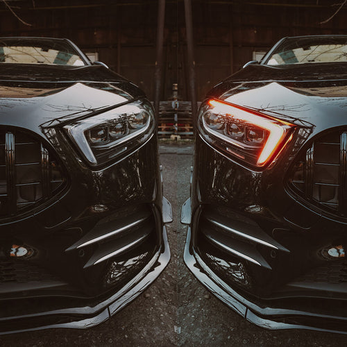 MERCEDES CLASSE A W177 +2018 -> GRIGLIA ANTERIORE "FULL BLACK" PANAMERICANA AMG